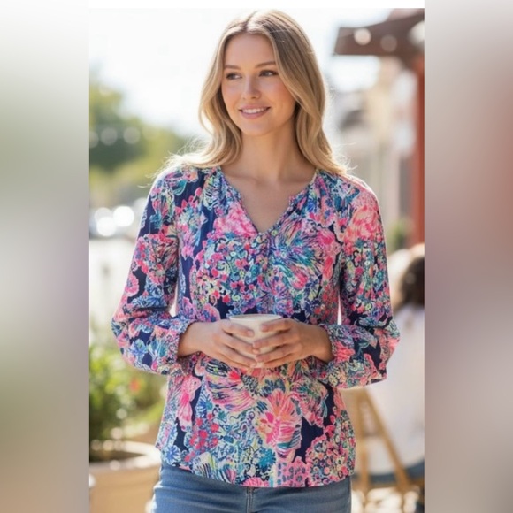 Lilly Pulitzer Tops - Lilly Pulitzer Womens Willa Tunic Top in the Gypsea print XL